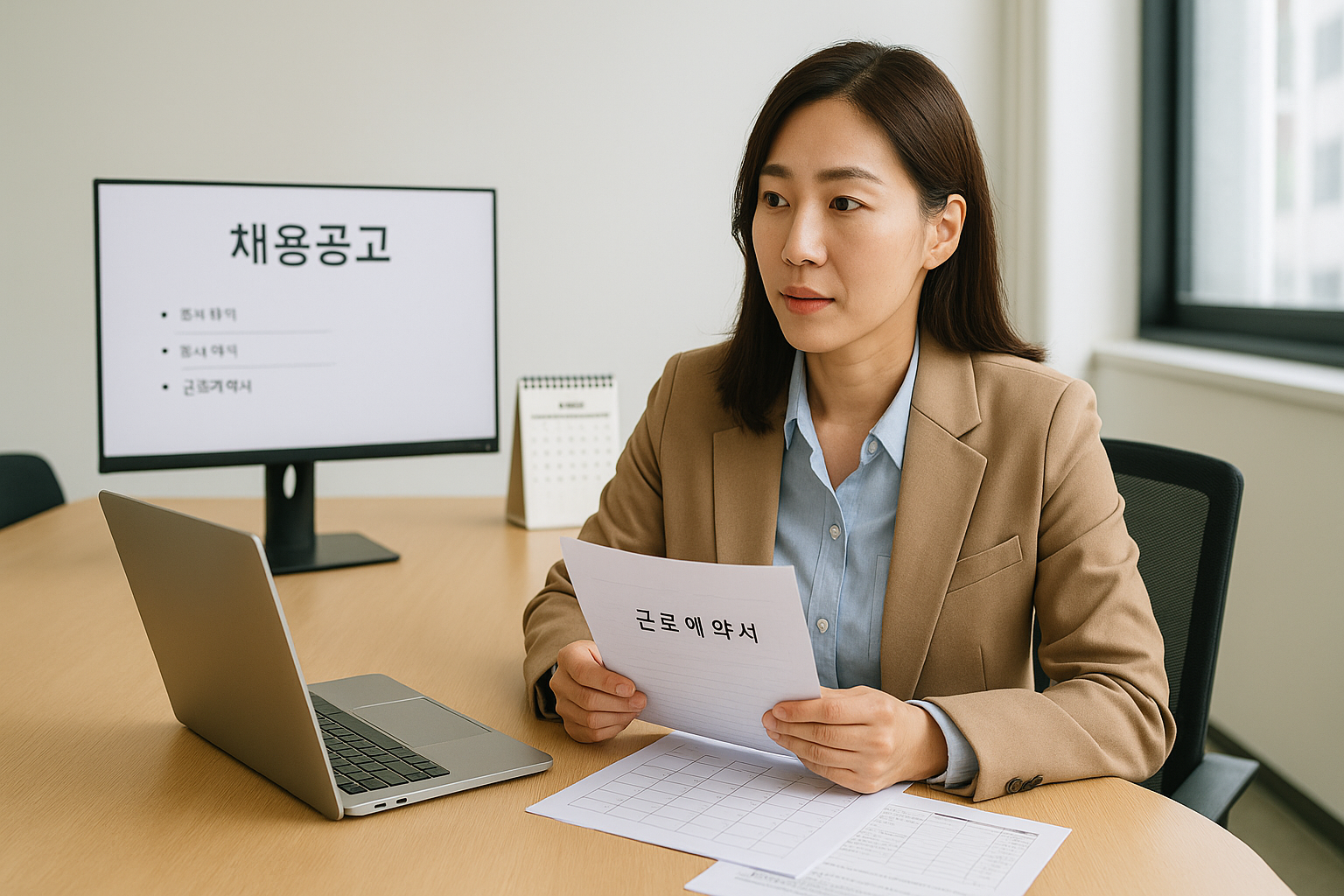 채용 계획 및 근로계약서 검토