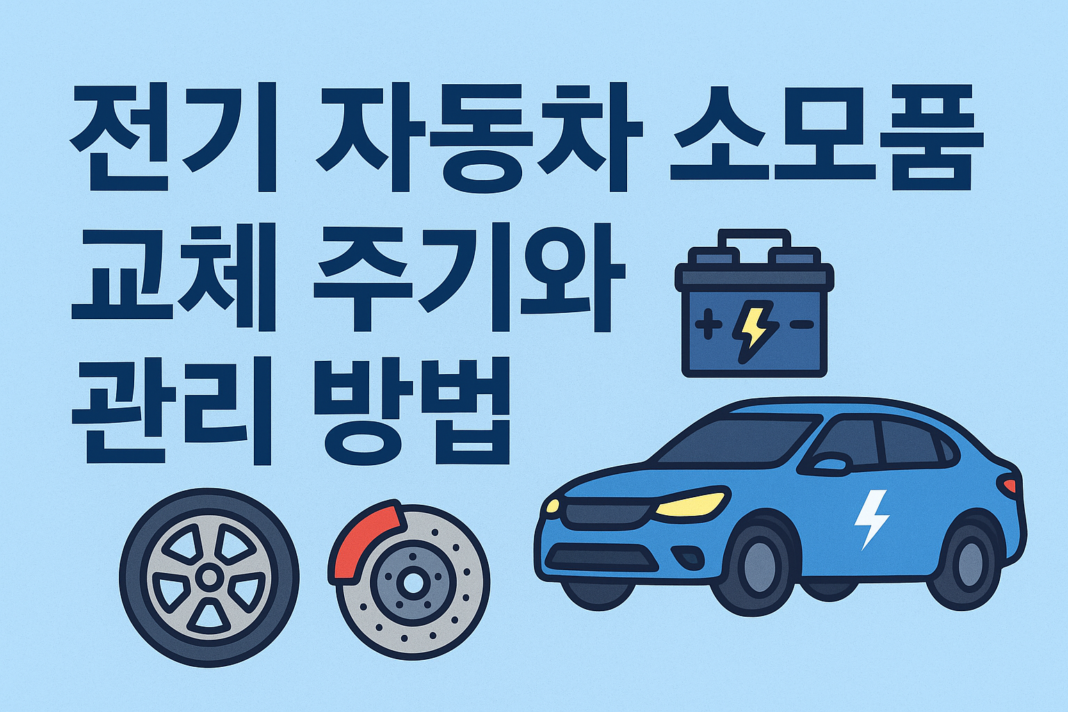 자동차 정비 전기 자동차 소모품