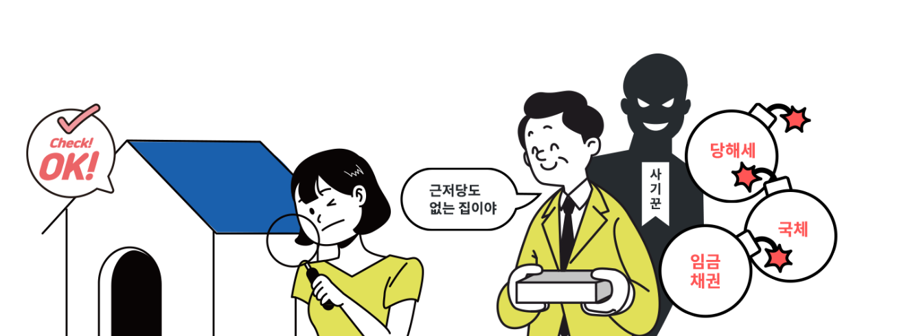 체납세금이 잡힌 매물 전세사기 이해를 돕기 위한 이미지