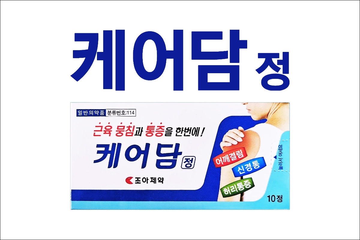 케어담정 가격 효능 효과 근육이완제 신경통 요통 어깨결림