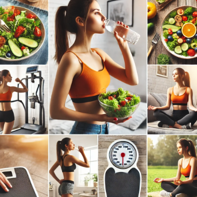 다이어트를 하고있는 여성