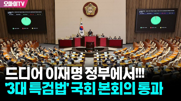 '3대 특검법'이 본회의를 통과 국회현장사진