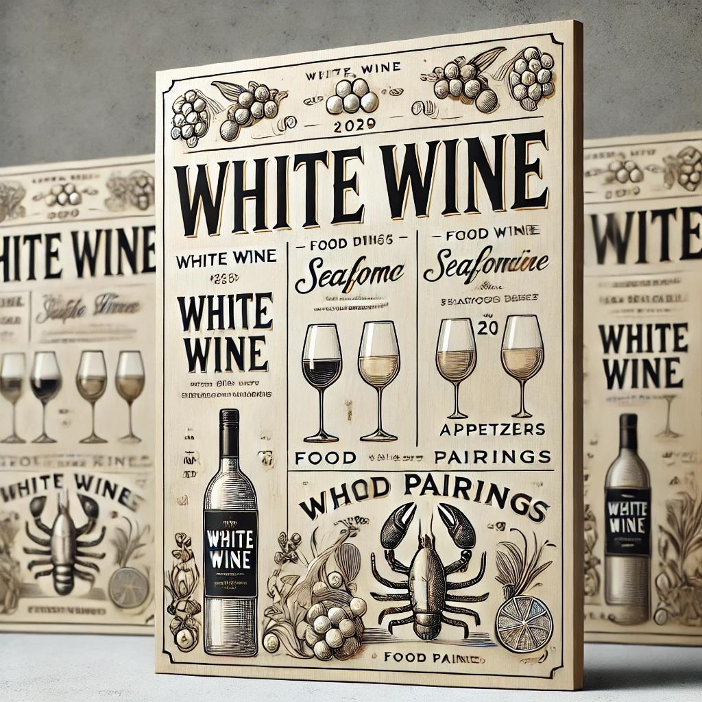 화이트와인개러지 메뉴판