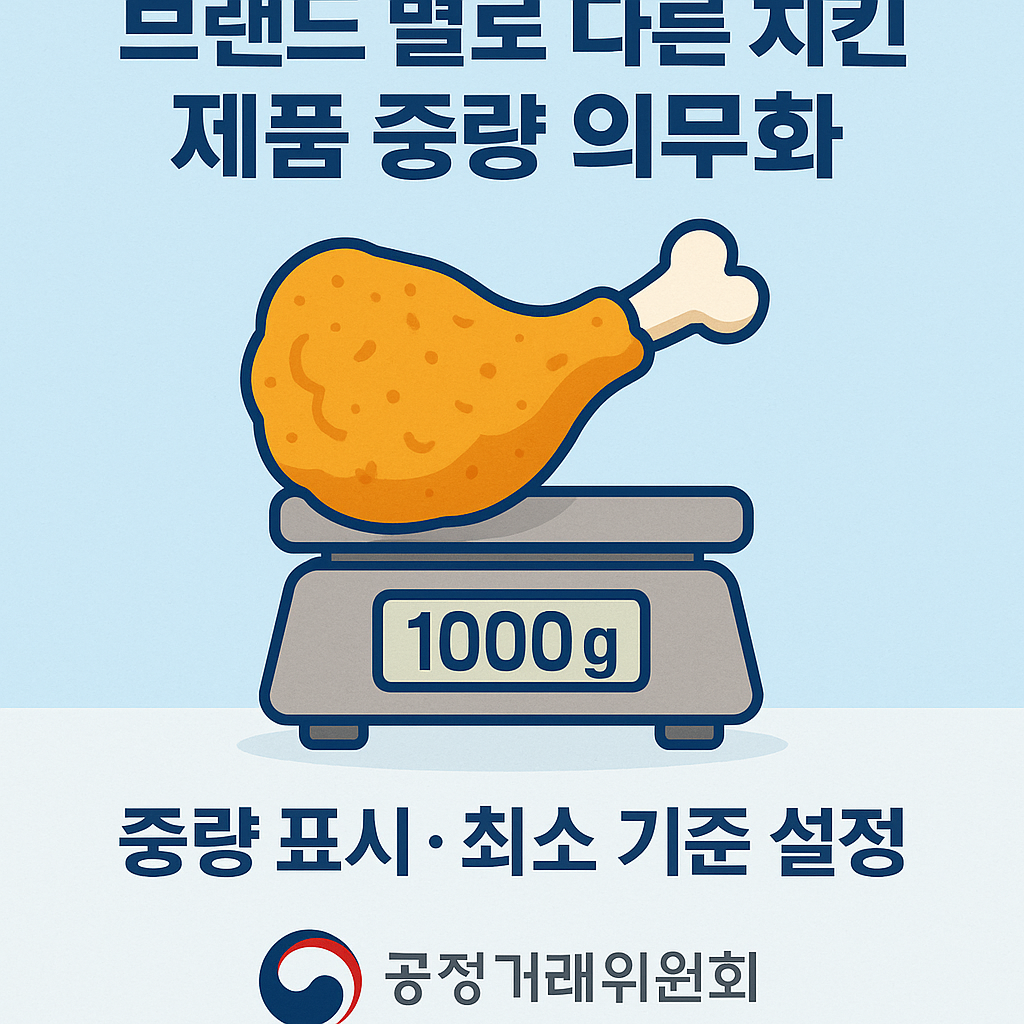 치킨 중량 관련 사진첨부