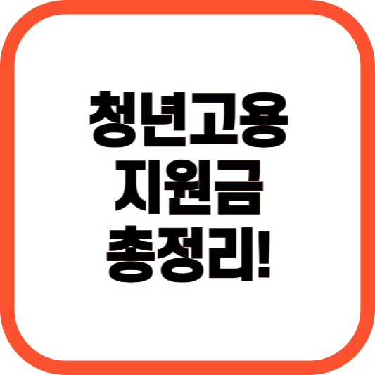 청년고용 지원금 총정리! 이미지