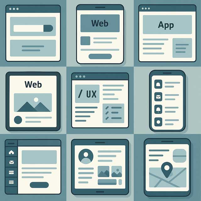 웹, 앱 UX 디자인 그림