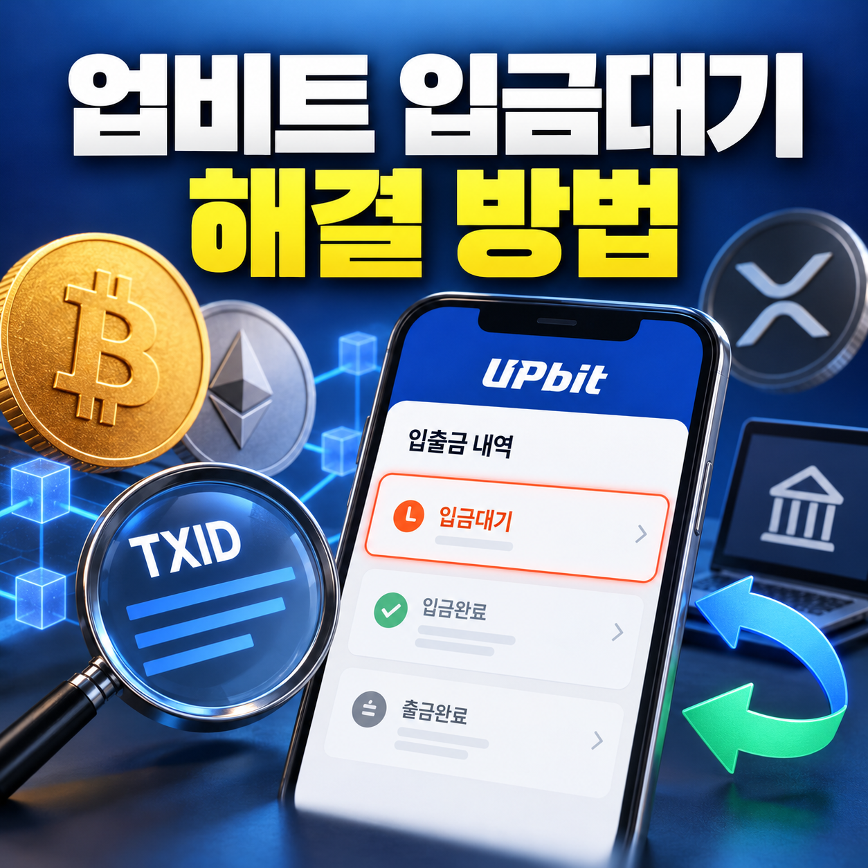 업비트 입금대기 해결 방법과 TXID 확인 안내