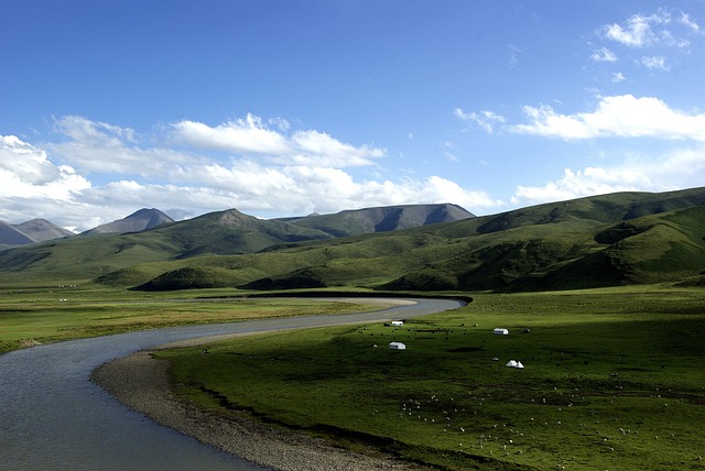 호주 걸번 리버비치 강 풍경