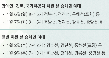 명절 기차표 예매