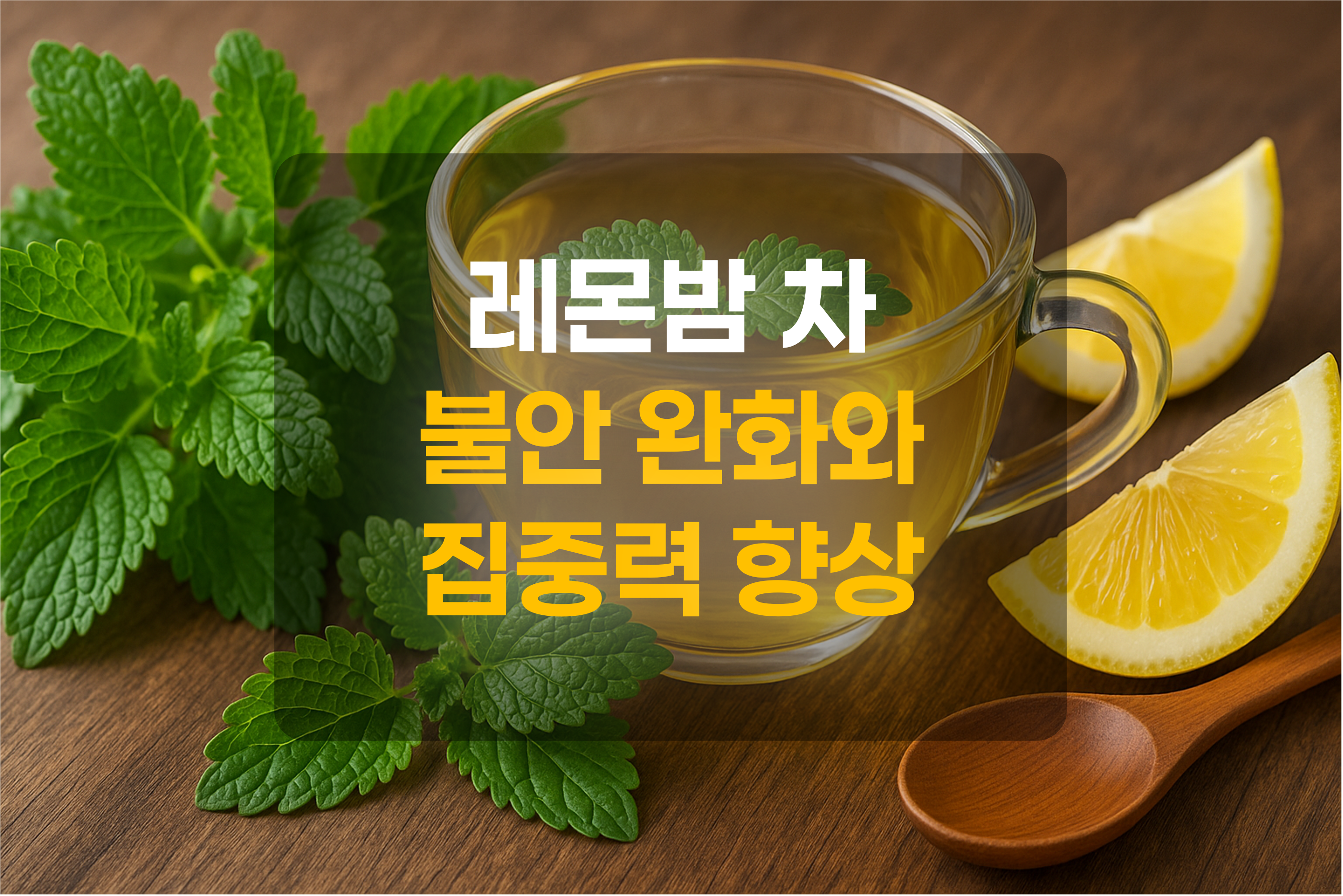 레몬밤 차를 표현한 그림