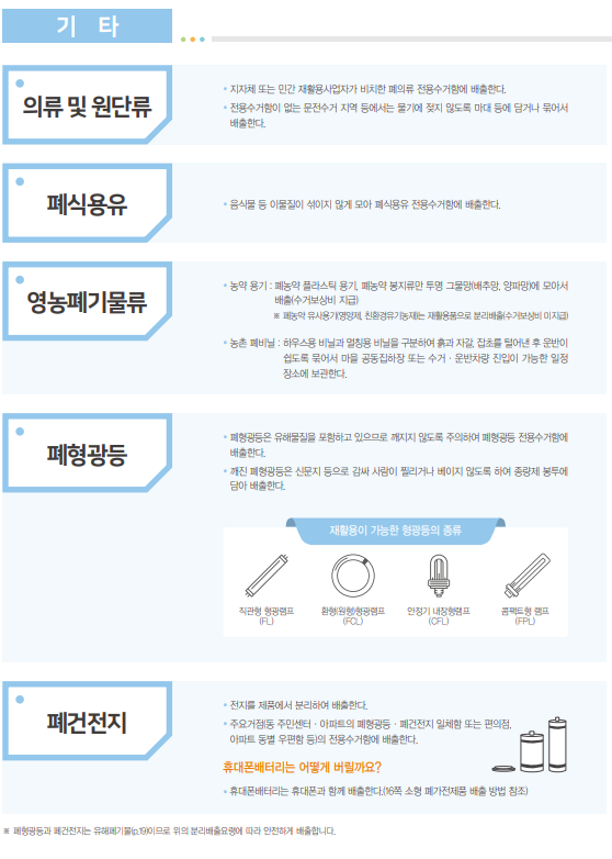 기타 배출 요령