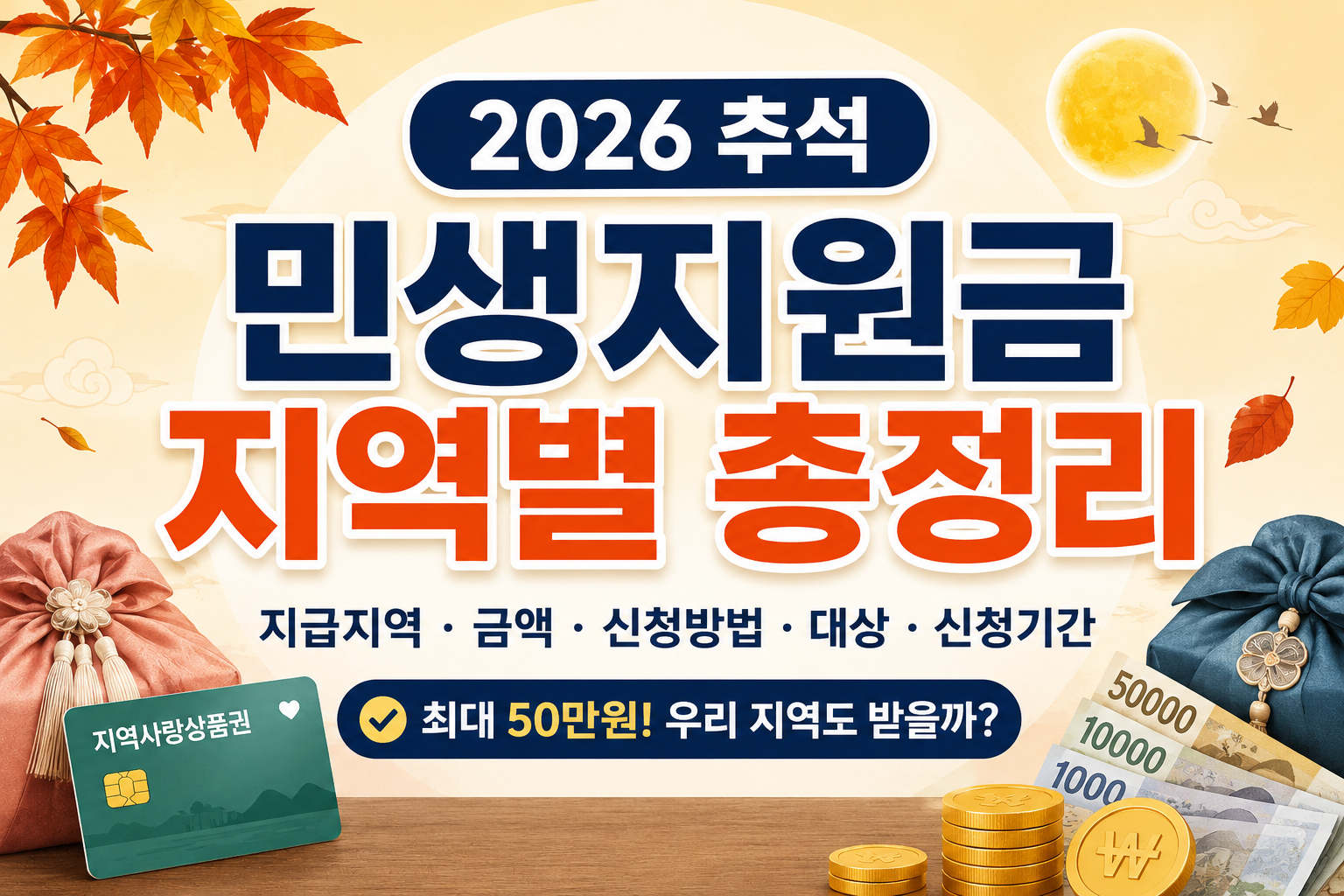 추석민생지원금 총정리