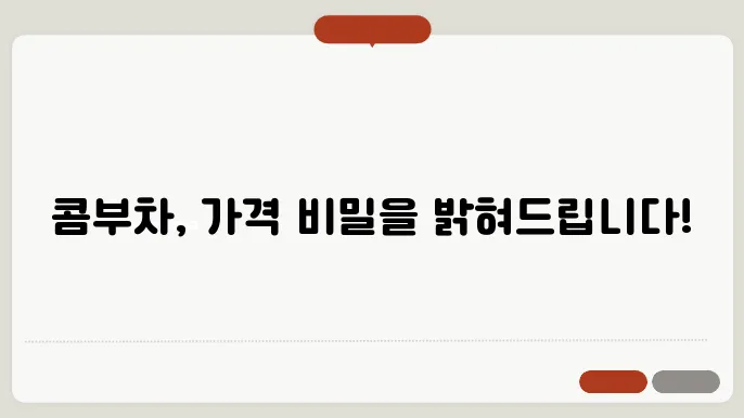 콤부차 가격