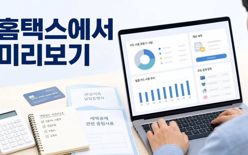 2026 연말정산 미리보기 기간|홈택스 개통 시기와 환급액 조회 꿀팁 -