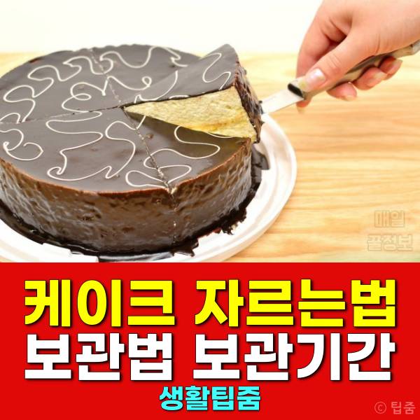 케이크 자르는 법 깔끔하게 케이크자르기 케이크보관방법 보관기간