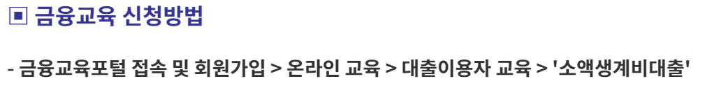 소액생계비대출