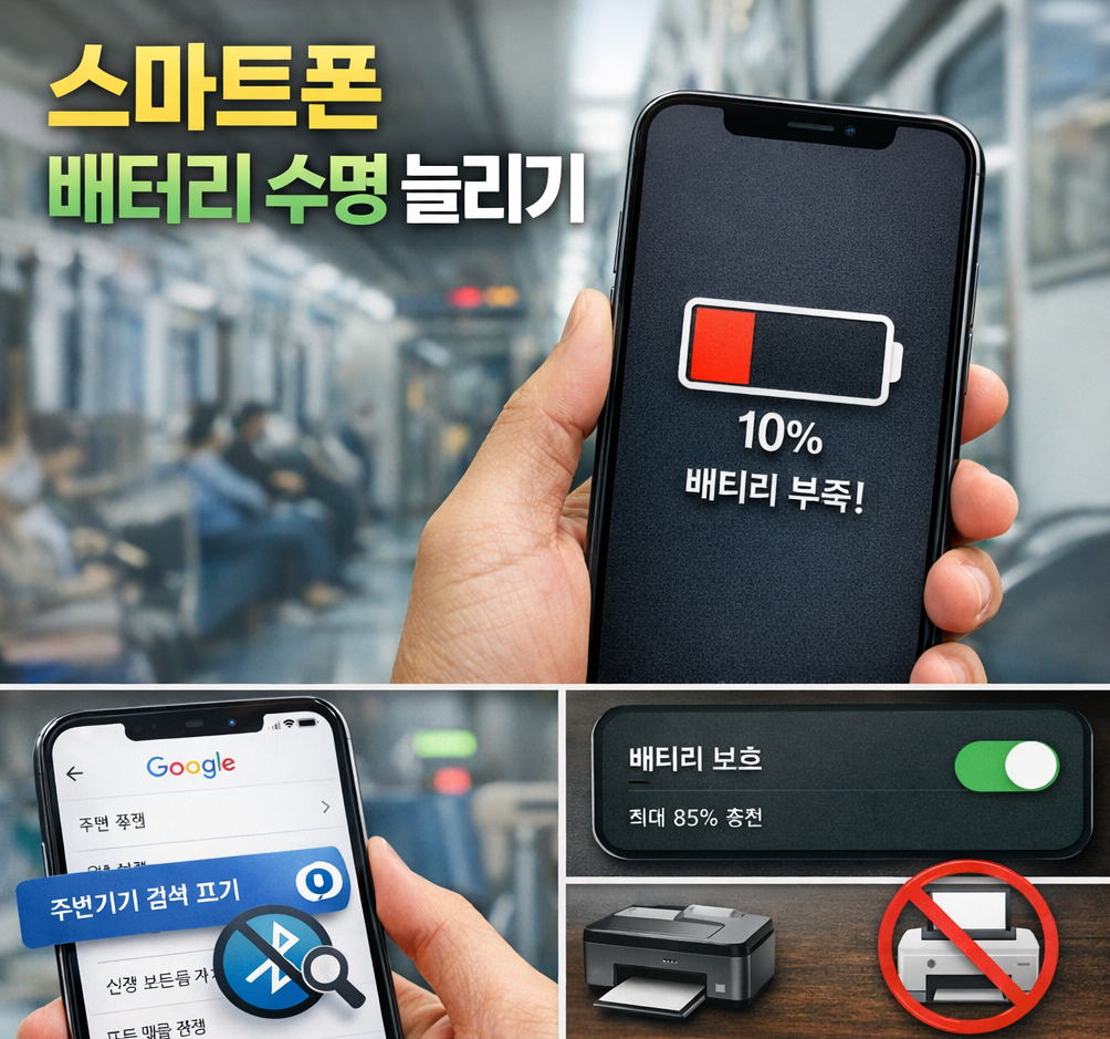 스마트폰 배터리 수명 늘리기 관련 사진