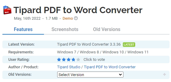 Tipard-PDF-to-Word-Converter