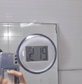 다이소 욕실용 흡착시계 - 셋팅변경