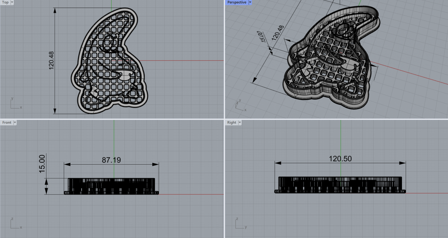 [3D프린터용 .stl파일 다운로드] 뚱이 쿠키커터