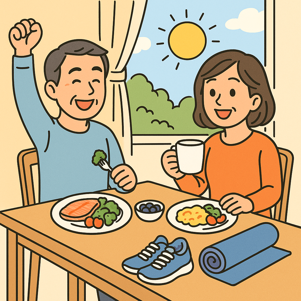 중년 건강을 유지하는 &lsquo;수면&middot;식사&middot;운동&rsquo; 황금 비율