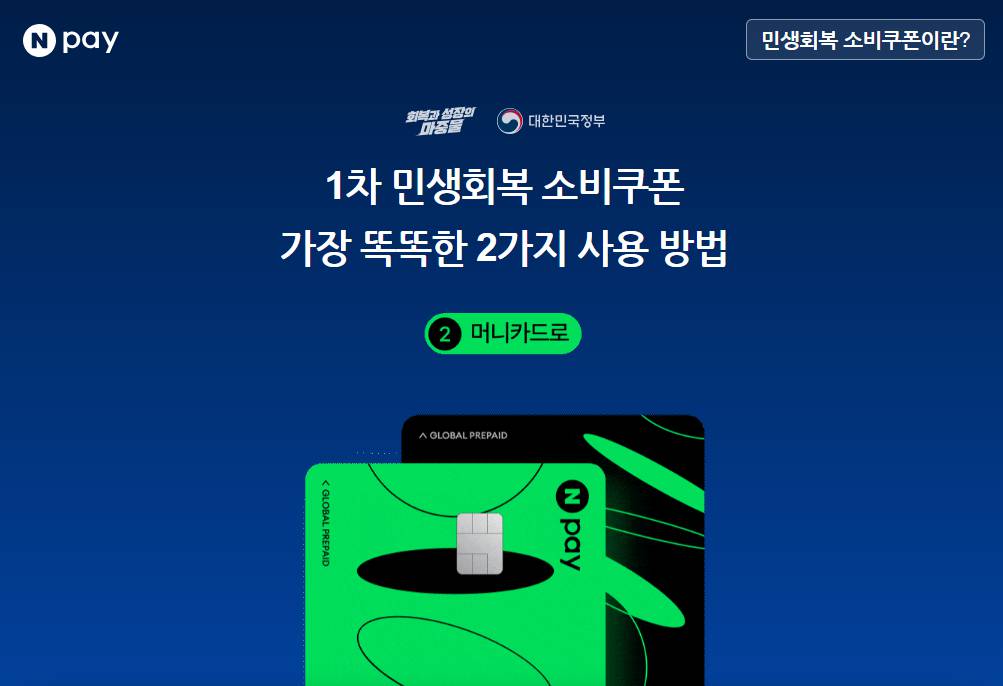 네이버페이 민생회복지원금 사용처, 사용법