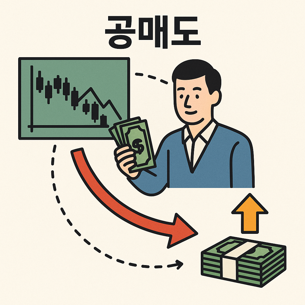 공매도를 하고 있는 남자 투자자