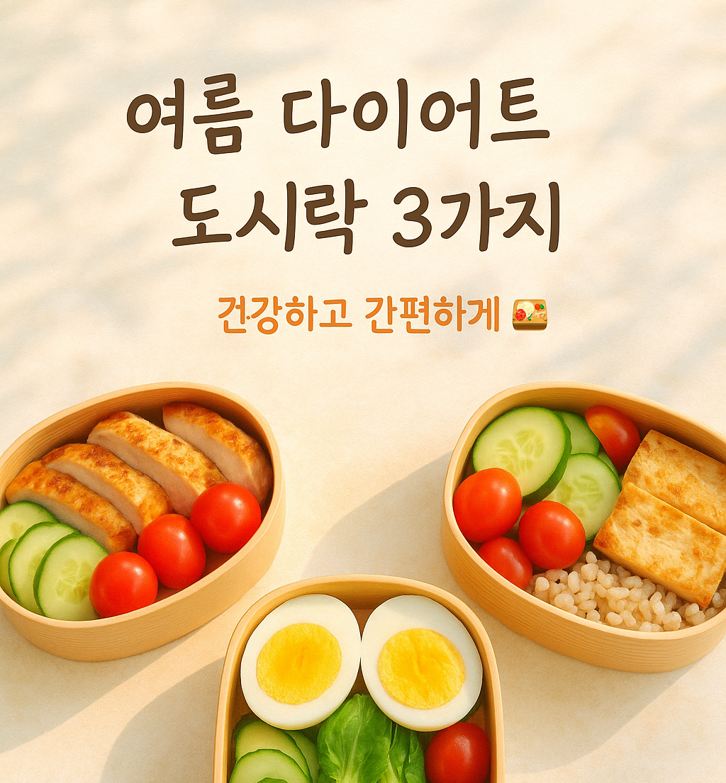 여름 다이어트 도시락 3가지 건강하고 간편하게!
