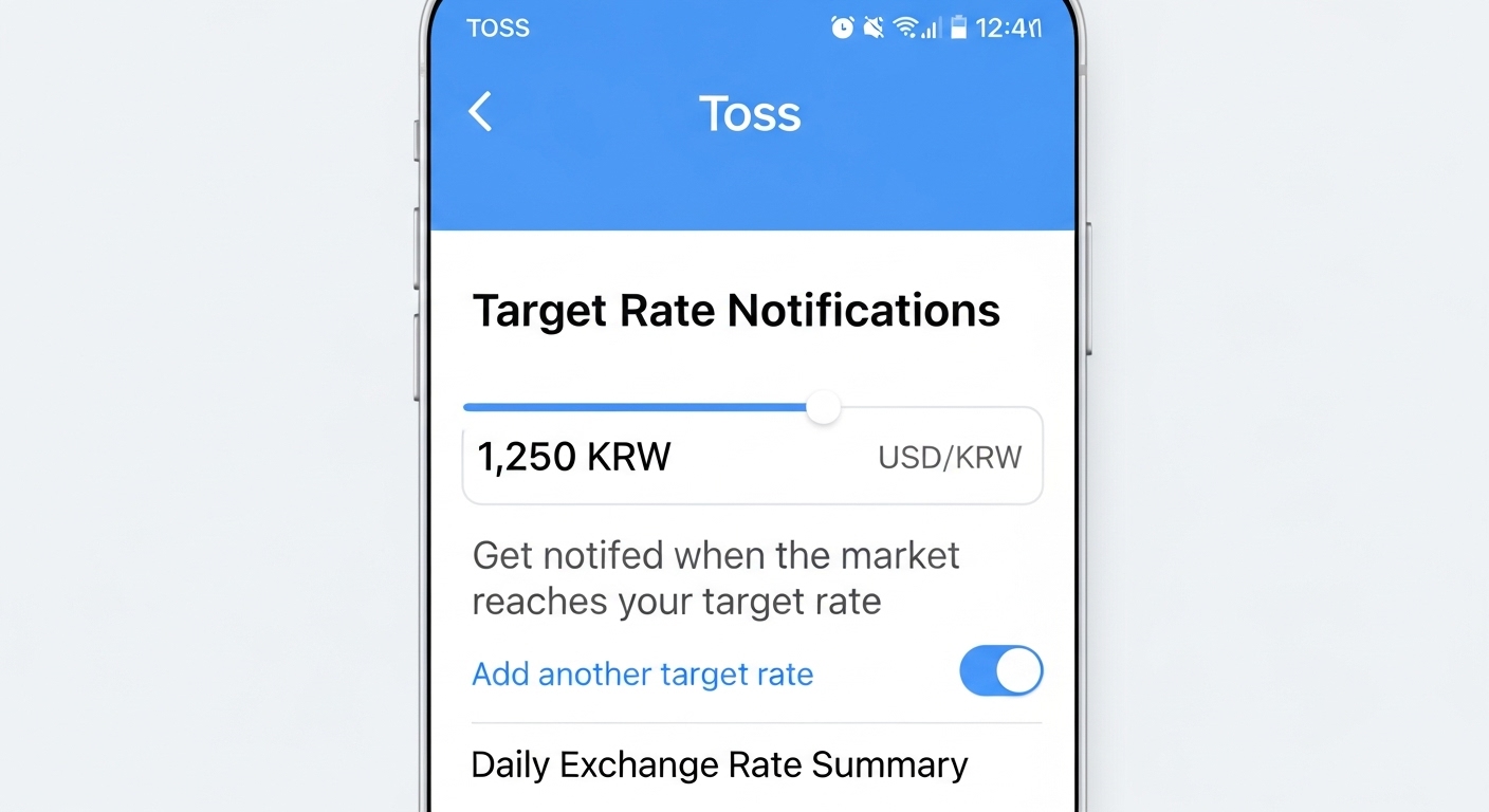 토스 환율 알림 설정 화면 캡처