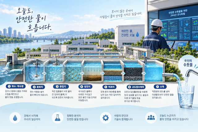 우리가 마시는 물은 정수장에서 어떻게 안전해질까?