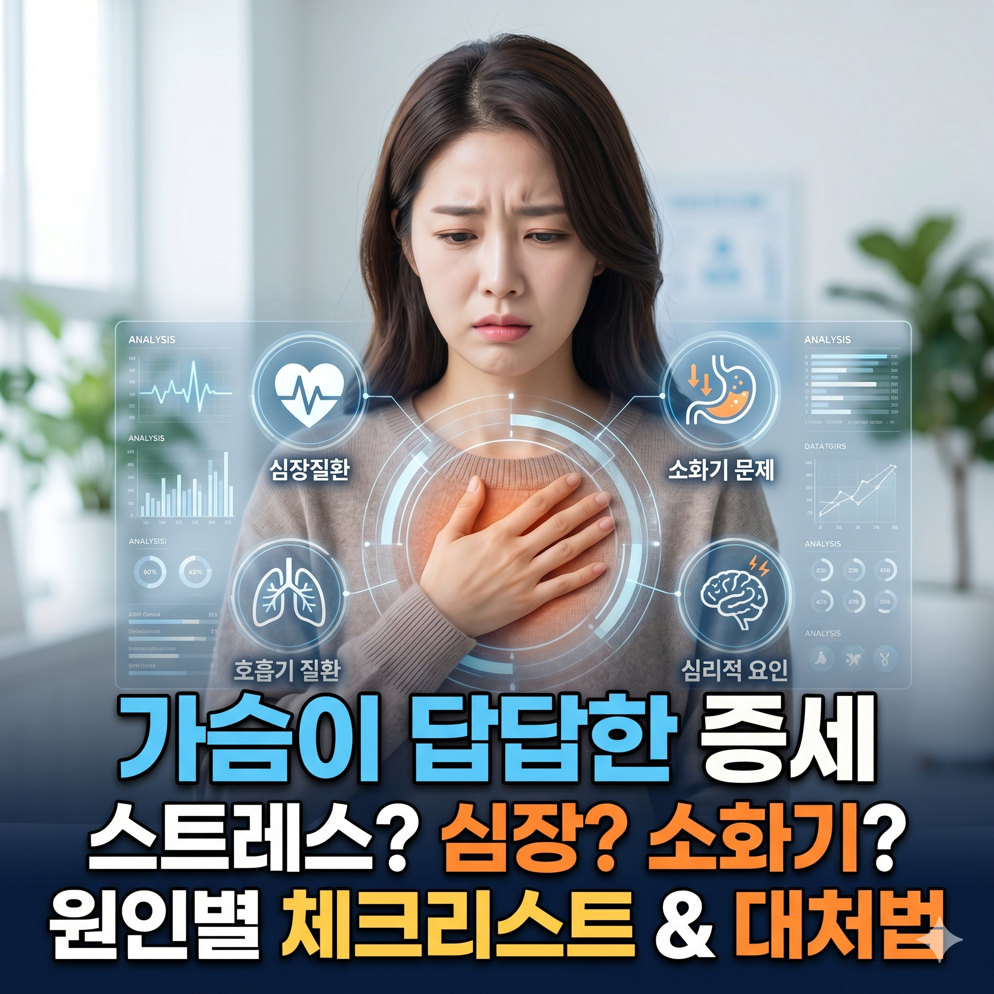 가슴이 답답한 증세, 단순한 스트레스일까? 원인별 체크리스트와 대처법