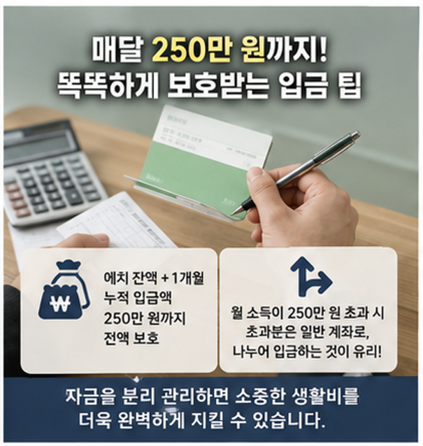 "월 250만원 절대 지켜!" - 압류방지 생계비계좌 vs 행복지킴이통장 차이점 한눈에 보기