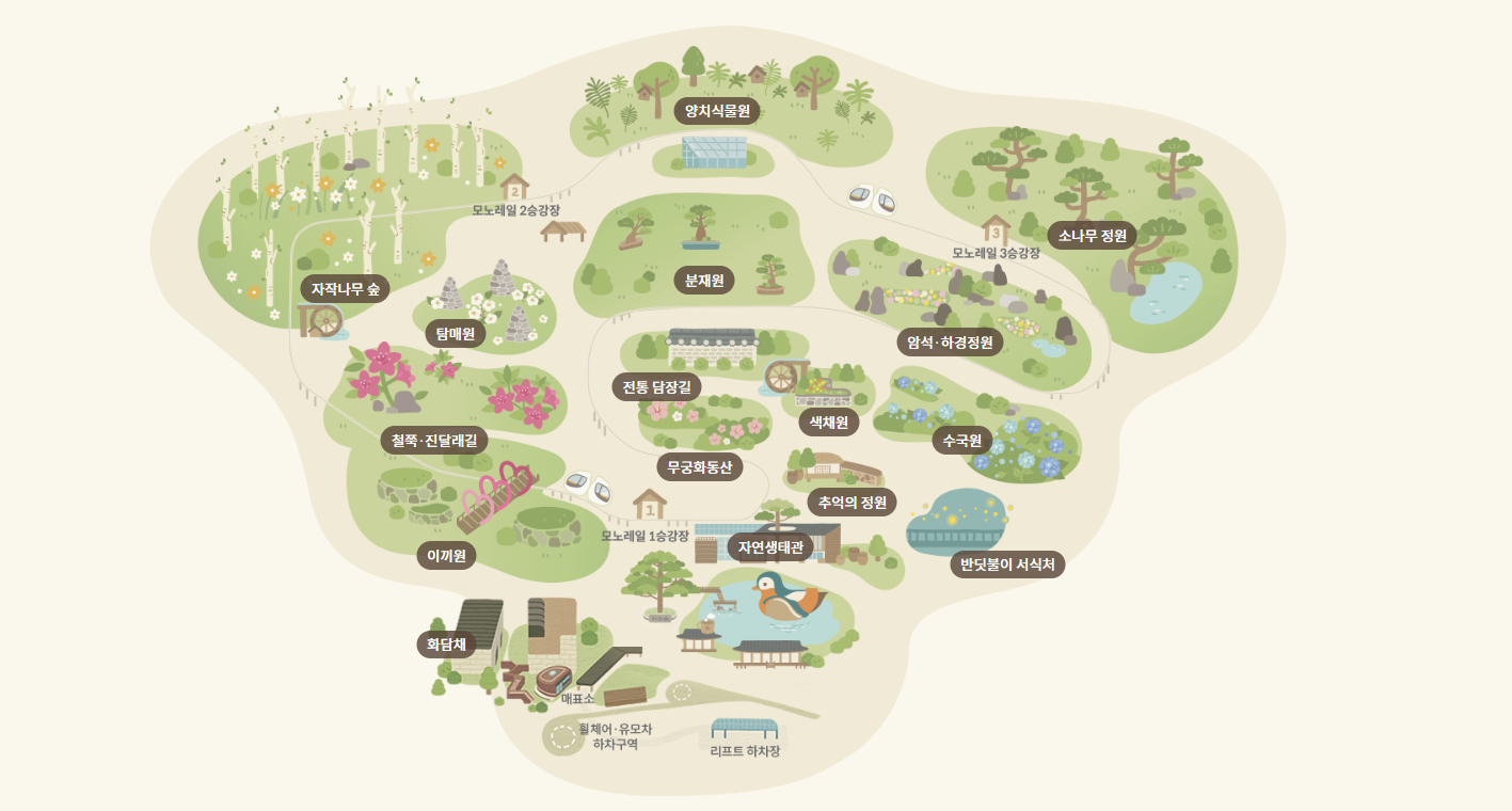 화담숲 테마원 이미지