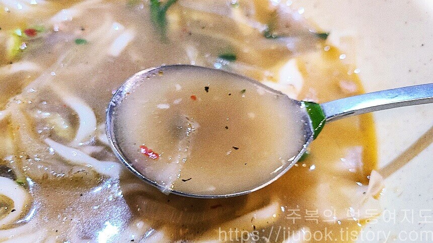 명동교자-칼국수-육수