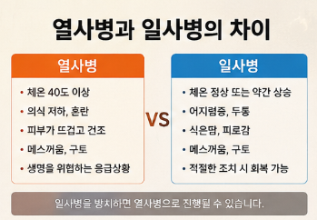 열사병과 일사병 차이를 알아두세요