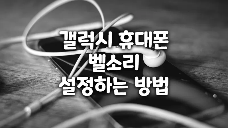 갤럭시 휴대폰 전체 개인 그룹 벨소리 설정하는 방법