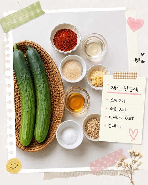 오이무침 황금레시피