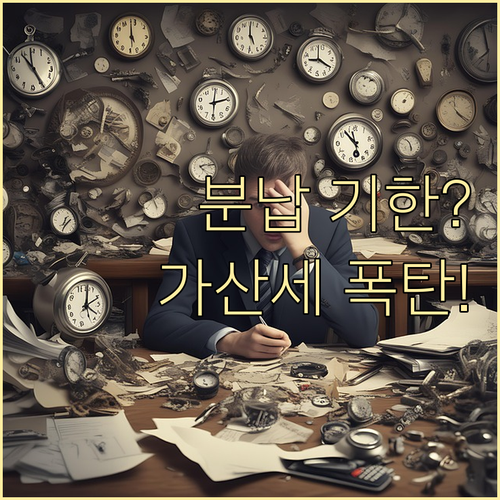 분납 기한 초과 시 발생하는 납부지연..