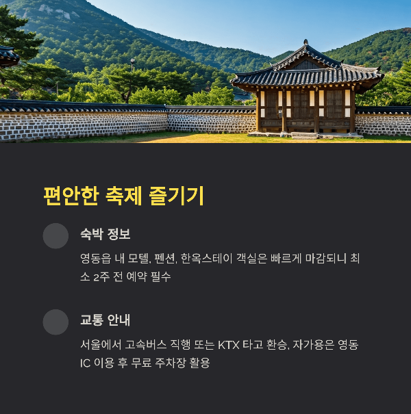 편안한 축제 즐기기