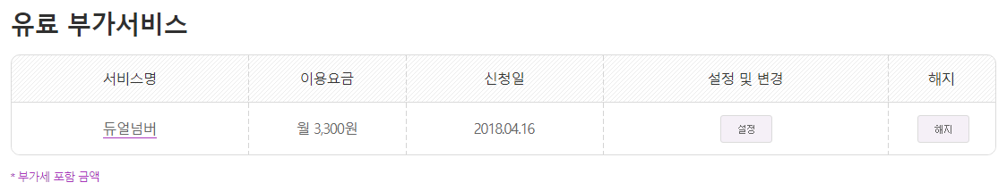 LG 유플러스 듀얼넘버
