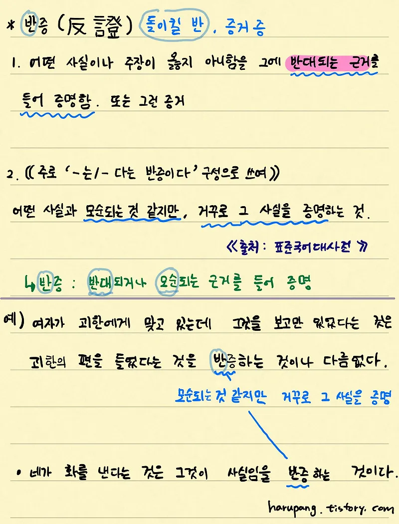 반증 방증 뜻 차이 맞춤법 한자_2