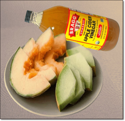 사과 사이다 식초와 멜로