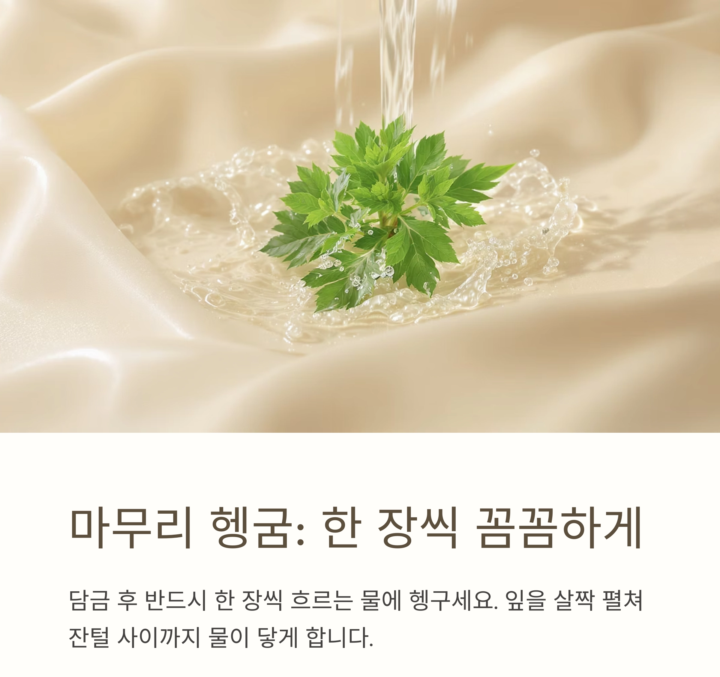 깻잎에 남은 이물질까지 말끔하게! 초보도 쉽게 하는 세척법