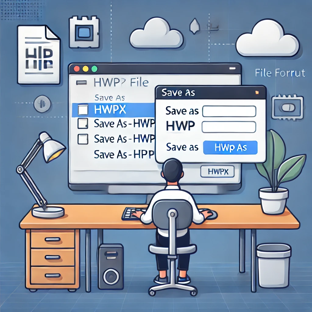 hwpx파일을 hwp 변환