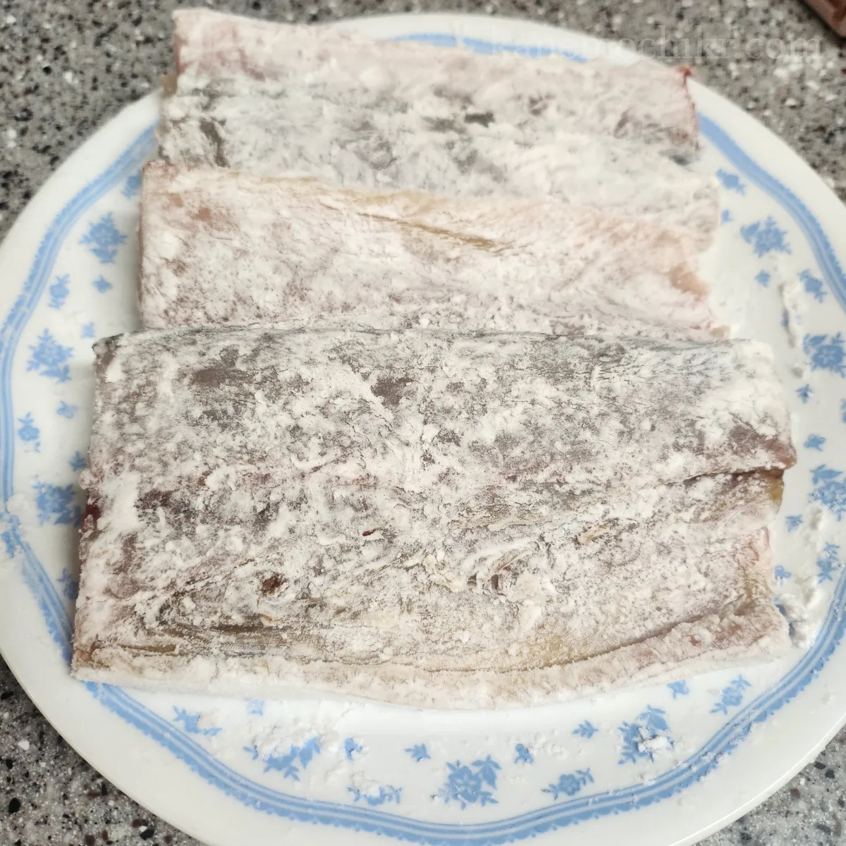 전분가루-삼치