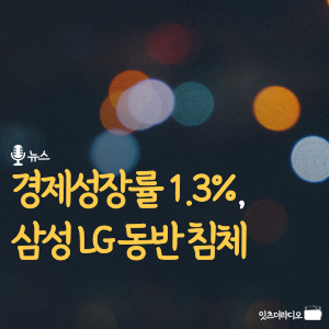 경제성장률 1.3% 삼성 LG 동반침체