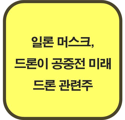 일론 머스크, 드론이 공중전의 미래: 드론 관련주 6종목