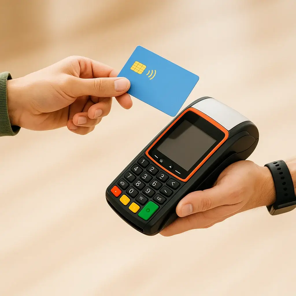 주문 중인 음식점 포스기 화면