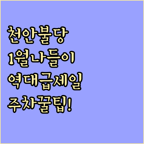 천안 불당동 1월 나들이 추천 갤러리..