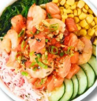 새우 연어 포케